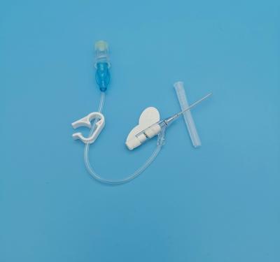 China 22G beschikbare IV Cannula Vlindertype Routineinfusie voor Volwassenenblauw Te koop