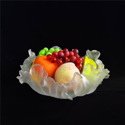 China Stocked Glass Fruit Dish Can Be Customized Color, Add LOGO, Crystal Glass Flower Fruit Dish for sale