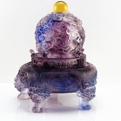 China China wholesale fengshui unlocks art glass sculpture chinese crytal dragon for sale