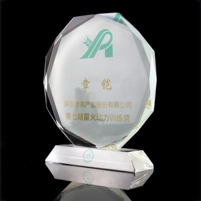 China China Fengming Custom Unique Design Craft Crystal Trophy Awards 1.22 Kg Souvenir Award for sale