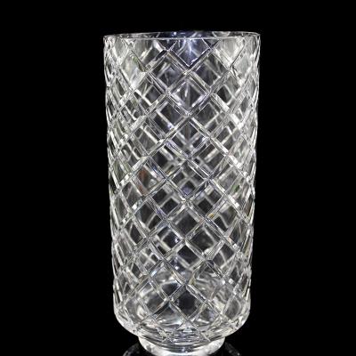 China Antique Chinese Liuli Crystal Candlestick Carving Glass for sale