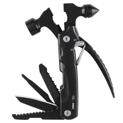 China High Quality 9 Pick Hammer in 1 Outdoor Survival Knife Claw Hammer Tool Camping Aluminum Multi Hammer for sale