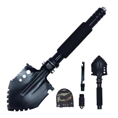 China Newcomer Multifunctional Portable Lightweight Outdoor Tactical Survival Mini Folding Camping Shovel High Carbon Steel With Ax for sale