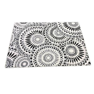 China Stain Resistant Nylon Floor Mat Customized Printed Cotton Backing Table Mat Kitchen Mat Anti-Slip for sale