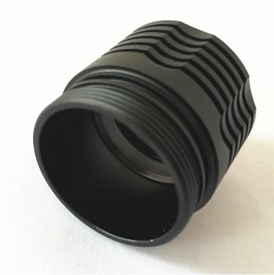 China Black Anodized Aluminum Led Rechargeable Flashlight Housing Flashlight Body CNC Lathe Machining Parts Stamping Parts for sale