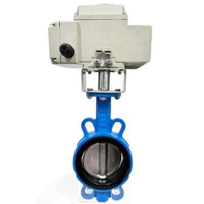 China General Sanitary Horizontal Pneumatic Butterfly Valve For Beverage Electric Actuated Valve for sale