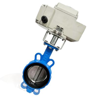 China 2 Inch DN80 DN50 Cast Iron Wafer Butterfly Valve General Premium Waterproof Type 3 Inch Electric Motor Control Actuator for sale