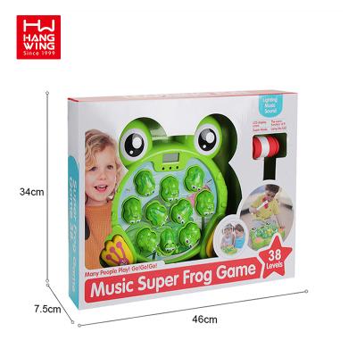 China Funny Educational Electronic Toy Game Exhilarating Machine with Lights and Music Frog Game Two Hammer Beat-a-Frog Slap Beat-a-Frog Game for sale