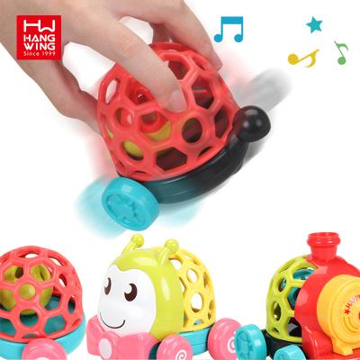 China 2021 Educational Funny Toy DIY Infant Toys Rattle&Teether Rattle&Teether Rattle&Teether Ball Ring Rattle Car Coche Mordedor Colorful Soft Plastic Sonajero y for sale