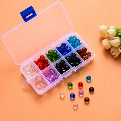 China Viable Wholesale Accessories Crystal Faceted Glass Beads Colorful Transparent Diy Jewelry Kit for sale