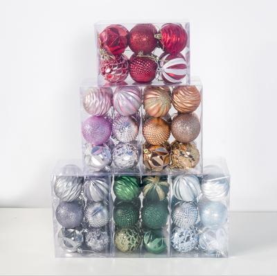 China Wholesale Luxury Plastic Merry Christmas Tree Ball Modern Decoration Ball Set Small White Christmas Ball 6cm for sale