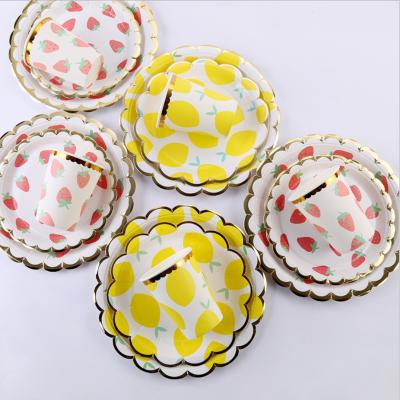 China Wholesale Disposable Kids Birthday Party Supplies Fruit Dish Set Birthday Party Pack Party Supplies for sale