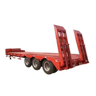 China Truck Trailer 40 Ton 50 Ton Low Bed Moving Stage Trailer Platform Trailer Abnormal Land for sale