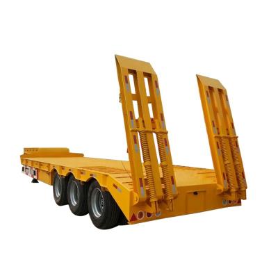 China 50T Low Bed 50T Capacity Truck Trailer Low Bed Low Bed Semi Trailer Heavy Duty Transport Low Bed Trailer for sale