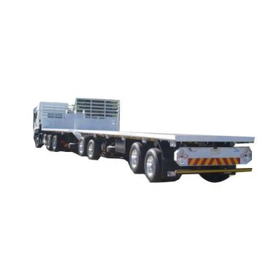 China Superlink Truck Trailer 40 Ton 6m 12m Flat Bed Link Trailer Flat Bed Trailer for sale