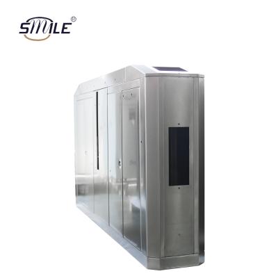 China Transportation Subway Project SMILING Stylish Design Swing Customized Revolving Door With Rotating QR Code Reader Window for sale