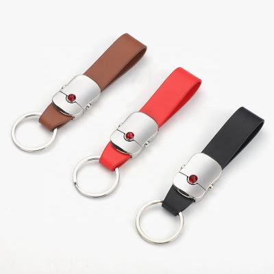 China Custom Genuine Leather Tourist Leather Wallet and Key Chain Key Chain for Luxury Hotel for sale