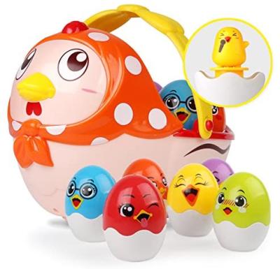 China Hot Easter Sale Toddlers Educational Music Toys Easter Eggs and Hen Basket Musical Toys 25*19*17cm for sale