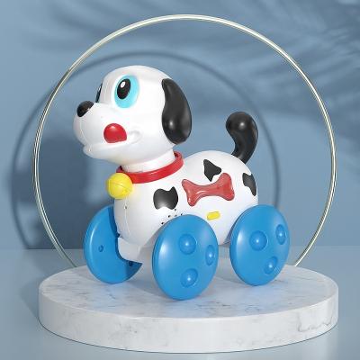 China Friction Toy BAOLI Parent Child Cute Dog Amusement Musics Battery Operated Dog Pull Toy for sale