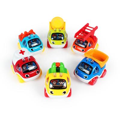 China Friction Toy BAOLI Traffic Mobilization Fire Engineering Truck Pull Back Car Friction Toy Vehicles for sale