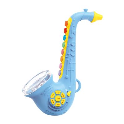 China BAOLI ABS Music Toy Musical Instrument MP3 Plastic Multifunctional Saxophone Toy Battery Operated for sale