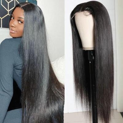 China Brazilian Virgin Bone Straight Vietnam Mink Human Hair Wig Hd Body Wave Lace Front Human Hair Wig 13X4 for sale