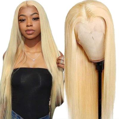 China Body Wave 613 Blonde Wigs Hair Lace Front Wigs Human Hair Pre Plucked 613 Blonde 4X4 13X4 Hair Lace Front Wig for sale