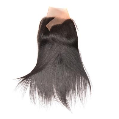 China Wholesale Invisible Bleached Natural Black Curly Curl Ear To The Ear 13x4 13x6 Straight Straight Hair Lace Transparent Headband for sale