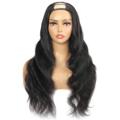 China Indian Raw Indian Hair U Part Wigs V Part Wig Body Wave Virgin Hair Natural Color Body Color Hair Wig for sale