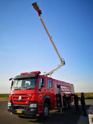 Cina 460hp 10 camion dei vigili del fuoco idraulico a ruote, camion dei vigili del fuoco telescopico idraulico di salvataggio dell'acqua di 18M in vendita