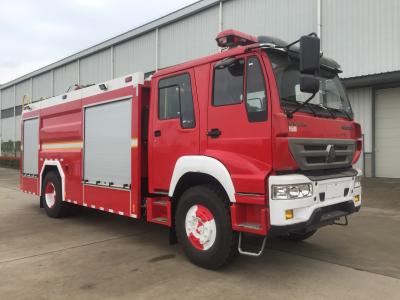 China Caminhão de bombeiros florestal de cabine dupla HOWO 266HP com espuma de água 6000L de capacidade à venda