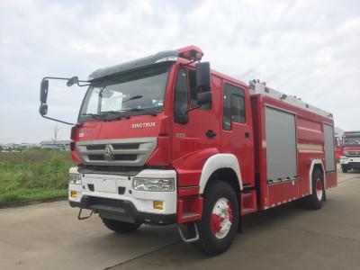 China HOWO 196kw Forest Fire Engine 4x2 Type 6 ton schuimcapaciteit met dubbele cabine Te koop