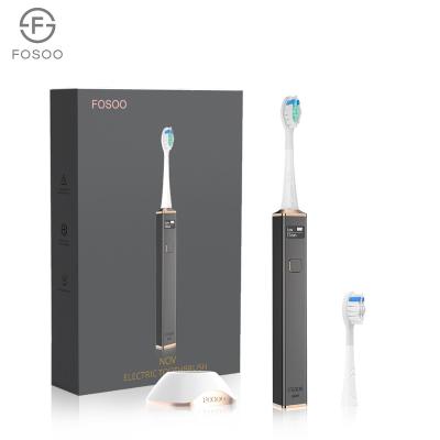 China 2021 Best Selling FOSOO Luxury Radio Rechargeable Sonic Electric Toothbrush With Waterproof Smart Sync Function for sale