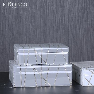 China 2020 New Idea Desk Table Top Decor Fashionable Jewelry Organizer Box Glass Decorative Luxury Box for sale