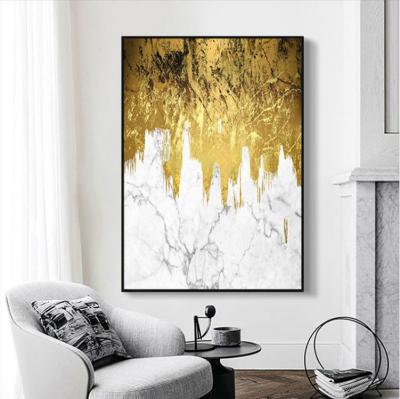 China American Style Wall Art Home Decor Art Decor Hand-Painted Golden Waterfall for LivingroomBackground Wall Art Prints for sale