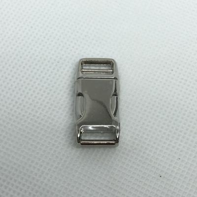 China Factory Customized Silver Logo Metal Quick Release Buckle Bag Bag 30mm Environmentally Friendly Clothing Accessories Buckle for sale