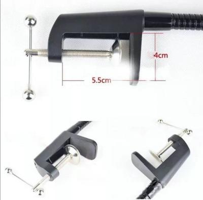 China Wholesale Adjustable Lazy Mobile Phone Holder Desktop Clip With Screw Adjustable Tablet Stand Repair Fixture for sale