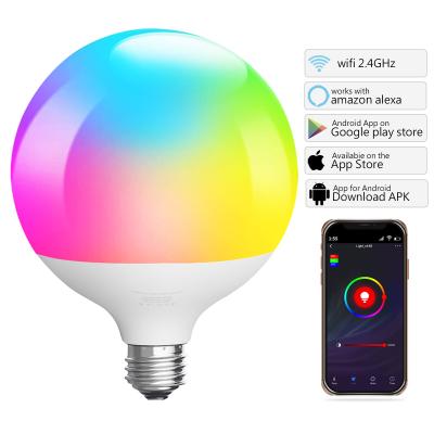 China Wholesale Residential High Quality 18W RGB E27 E26 B22 Smart Lighting App Control Wifi Led Bulb Raw Material for sale