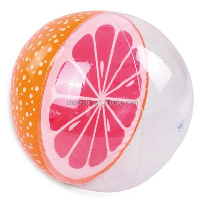 China Inflatable Toy 2022 New Design Eco Friendly Colorful PVC Inflatable 3D Grapefruit Beach Ball for sale