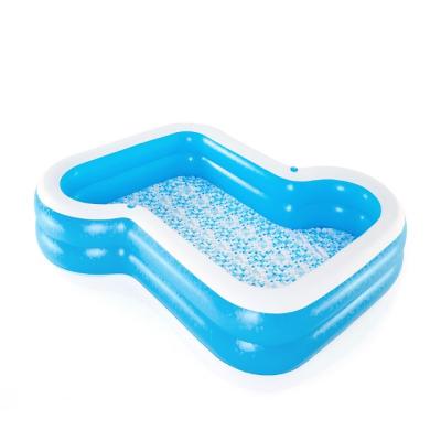 China Family Swimming Pool Factory Price Outdoor Lawn Yard Garden Inflatable Water Pool 2 Ring Family Pool Swimming Pool For Kids for sale