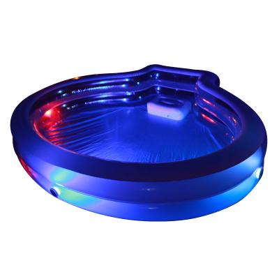 China PVC Factory Directly Inflatable Shell Pool Water Toy Lights Aqua Party Airtime LED Light Up Pool for sale