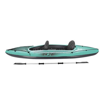 China 0.5-0.9mm PVC TUV approved Heavy Duty Inflatable 2 Person Kayak with Aluminium Paddles Canoe kayak for sale