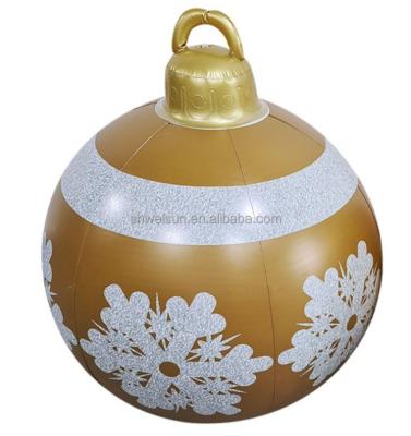 China Christmas Home Deoration Manufacturing Christmas Inflatable Decorated Ball Giant PVC Inflatable Decorated Christmas Balls for sale