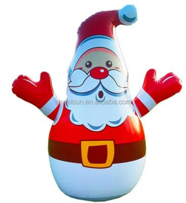 China Christmas Home Deoration BSCI Factory Christmas Decorations with LED Light Up Changing Colors Inflatable Christmas Santa for sale