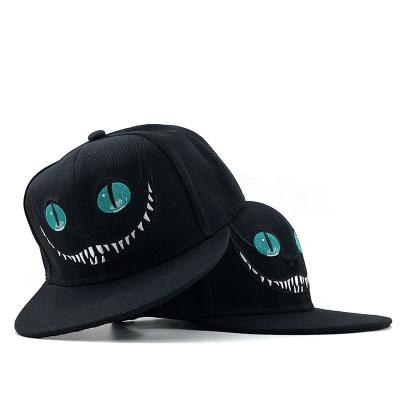 China Wholesale COMMON brim flat comic embroidery gorras pattern men's hats solid black cute hat for sale