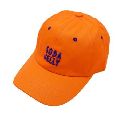 China COMMON 3D Embroidered Logo Orange And Black Hip Hop Hat Cotton Baseball Cap for sale