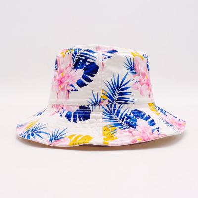 China Waterproof/Sun Protection/Floral Custom Print Reversible Gift/Flat Hat Babies Kids Bucket Hats Promotion Summer New for sale