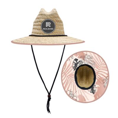 China 2022 Eco-friendly tropical safari foreigner paja salvavidas sombrero straw hat panama hat women natural straw pink for sale