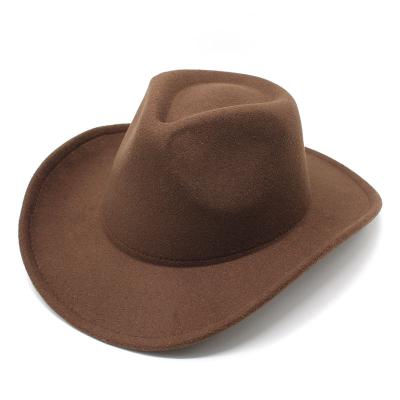 China 2022 Hot Sale Custom Made Plain European And American Style White Cowboy Hats Eco - Friendly for sale