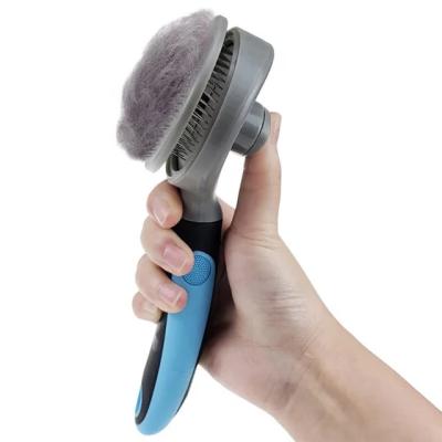 China Stocked High Quality Cat Grooming Brush, Self Cleaning Slicker Brush, Pet Grooming Brush Tool for Dogs and Cats for sale